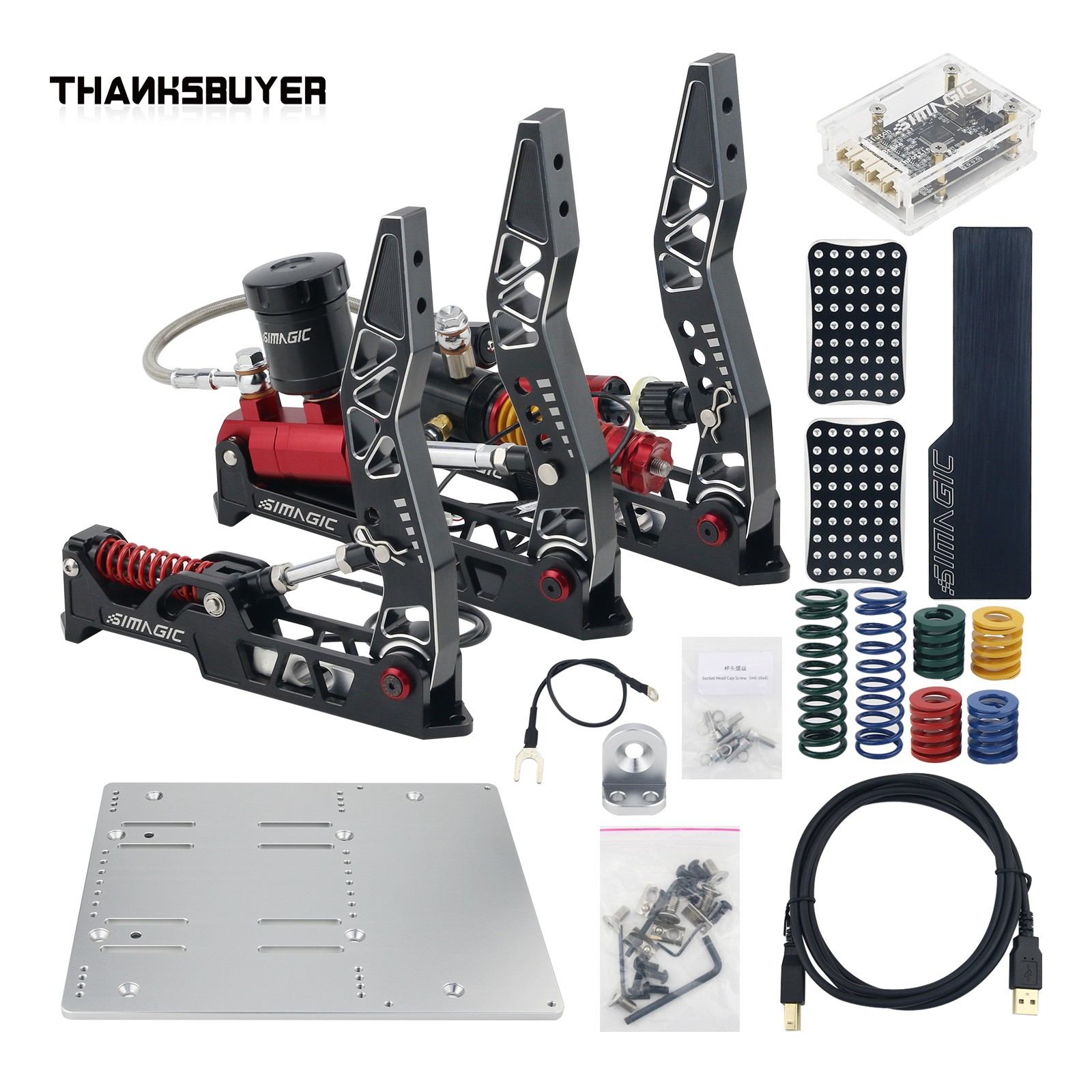 Set 3 Pedal Simagic SIM, denga - Racing Pedal Set ulasan dan harga
