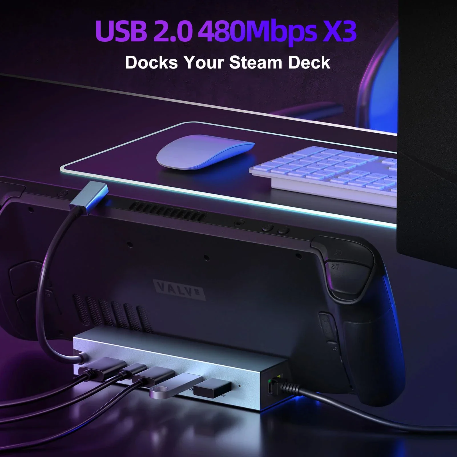 Stasiun Dok USB C untuk Dek Ua - Gaming Console Asus Rog ulasan dan harga