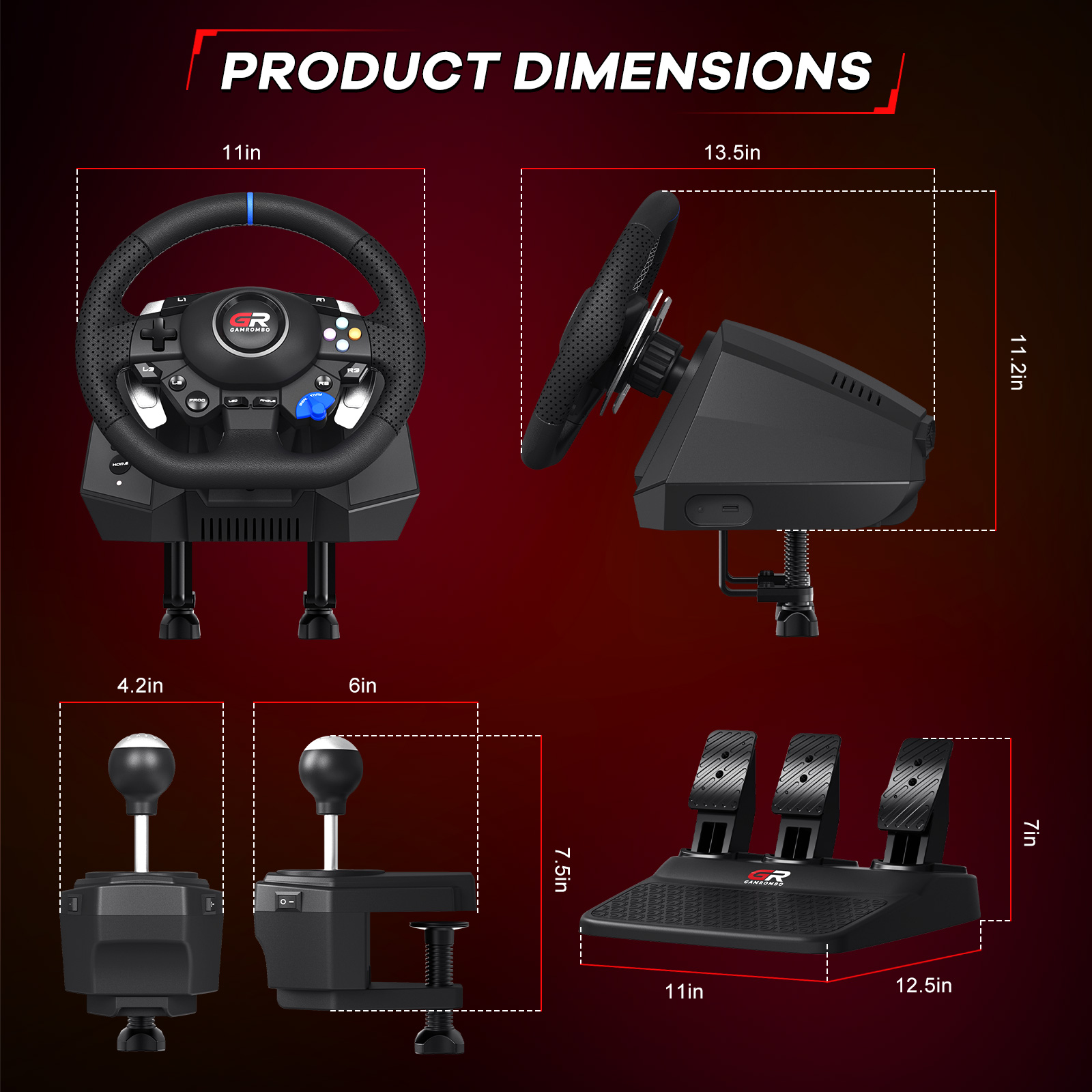Setir Game F127 Untuk PS5/PS4/ - Racing Pedal Set ulasan dan harga